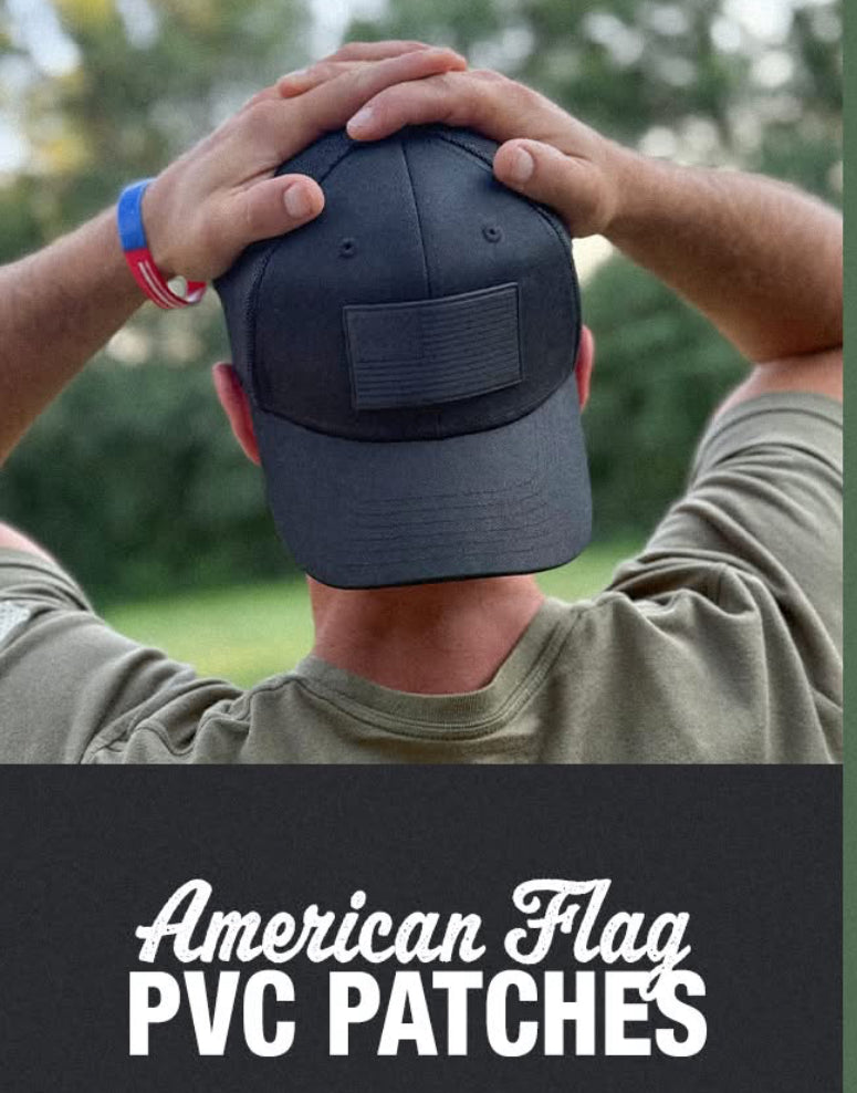 PVC FLAG PATCH *BLACK* HAT